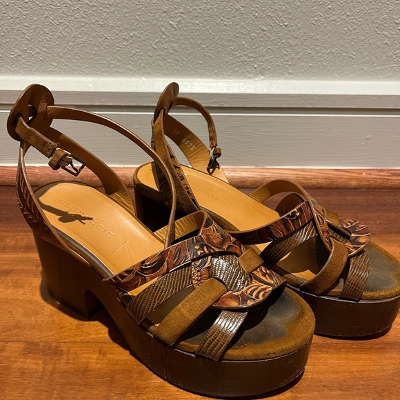 Robert Clergerie Brown Platform Sandals - Picture 5 of 8